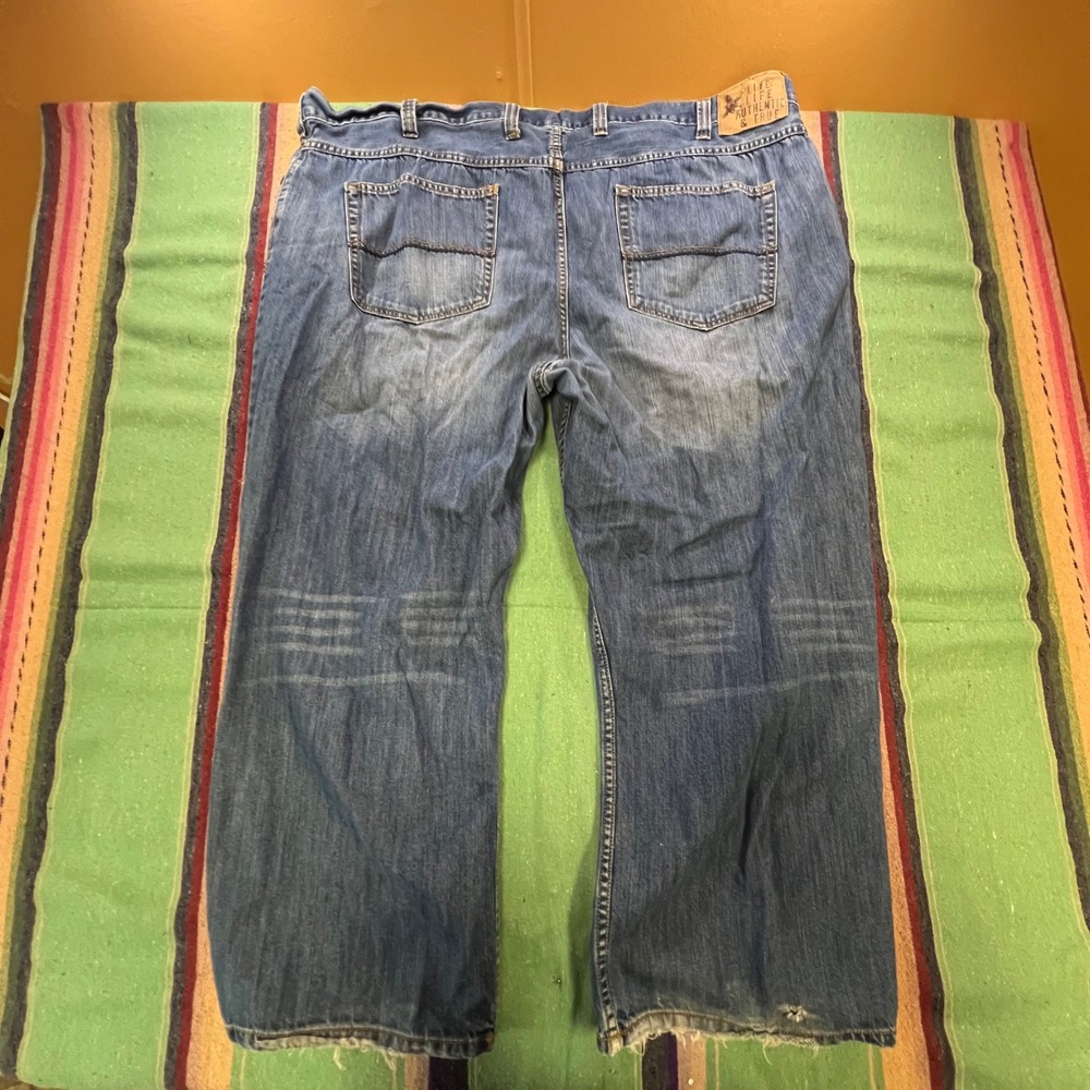 True Nation Relaxed Jeans Mens 44 Blue Wide Leg Baggy Denim Skater AZ46
